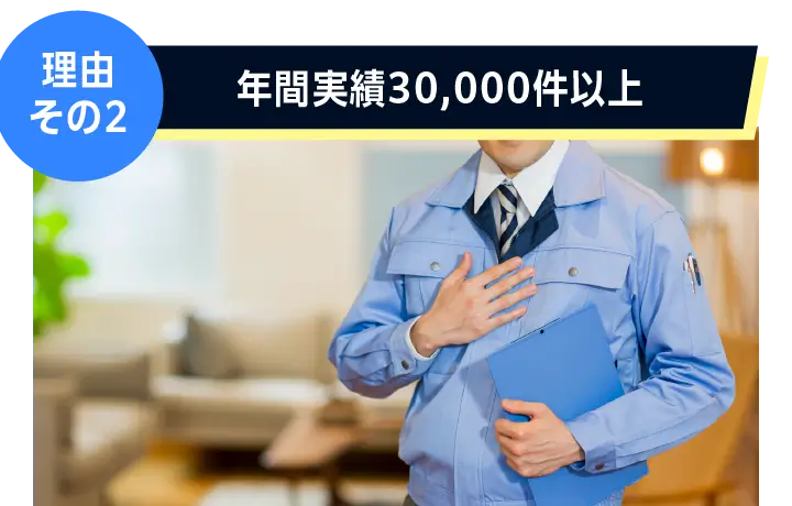 理由その２: 年間実績30,000件以上